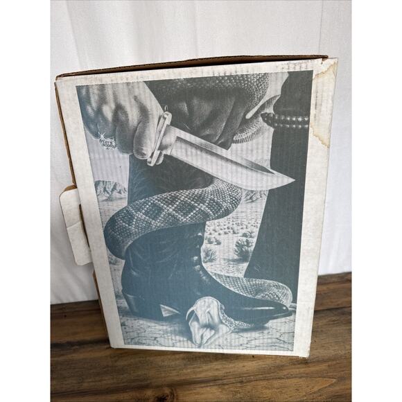Vintage Nocona Boots BOX ONLY Rattlesnake Texas Bowie Knife Cowboy 1980s Western main image 6